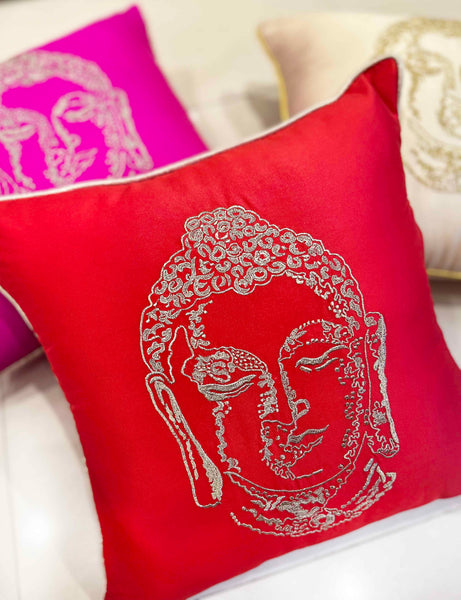 Red Buddha Cushion Cover