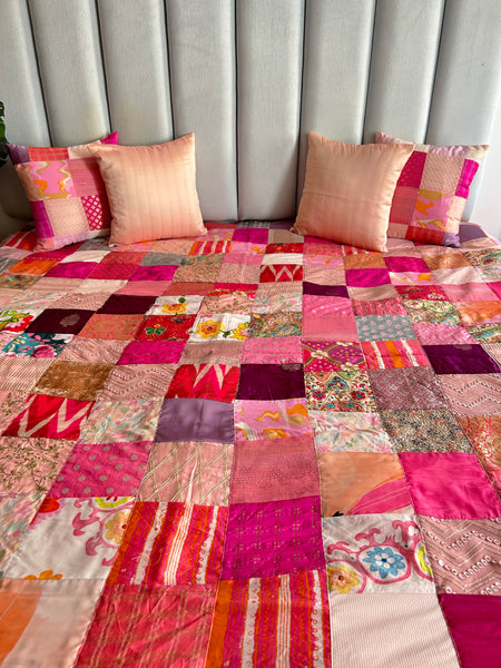 Pink Patchwork Bedcover