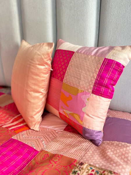 Pink Patchwork Bedcover
