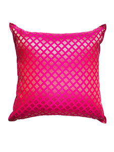 Pink Brocade Cushion Cover