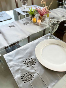 Hakea Grey and Black Table Mats