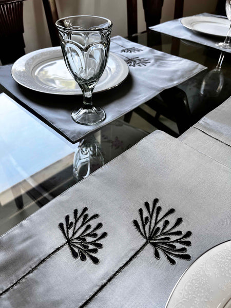 Hakea Grey and Black Table Mats