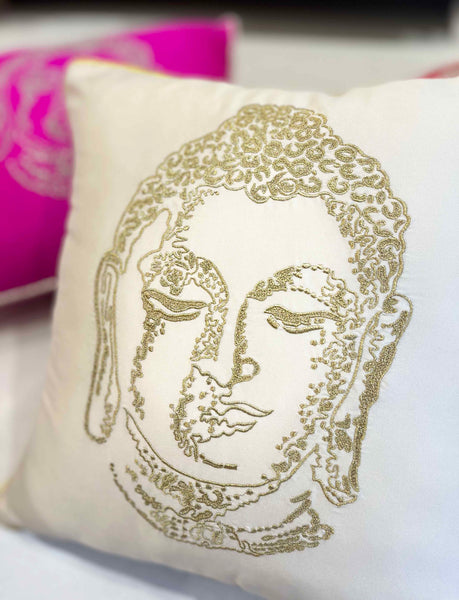 Biege Buddha Cushion Cover