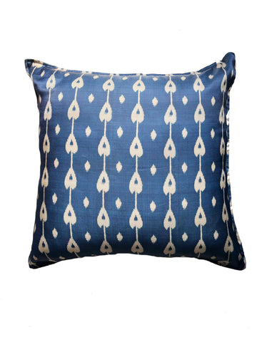 Blue Big Ikat Cushion Cover