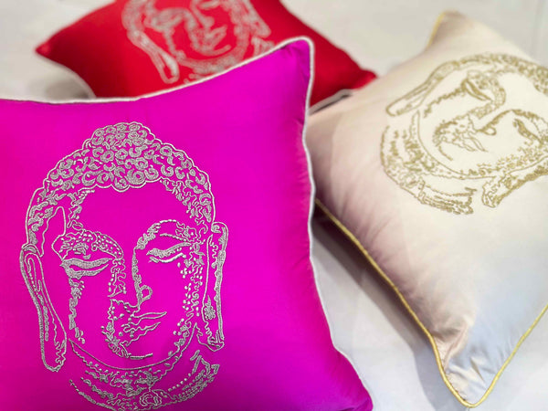 Red Buddha Cushion Cover