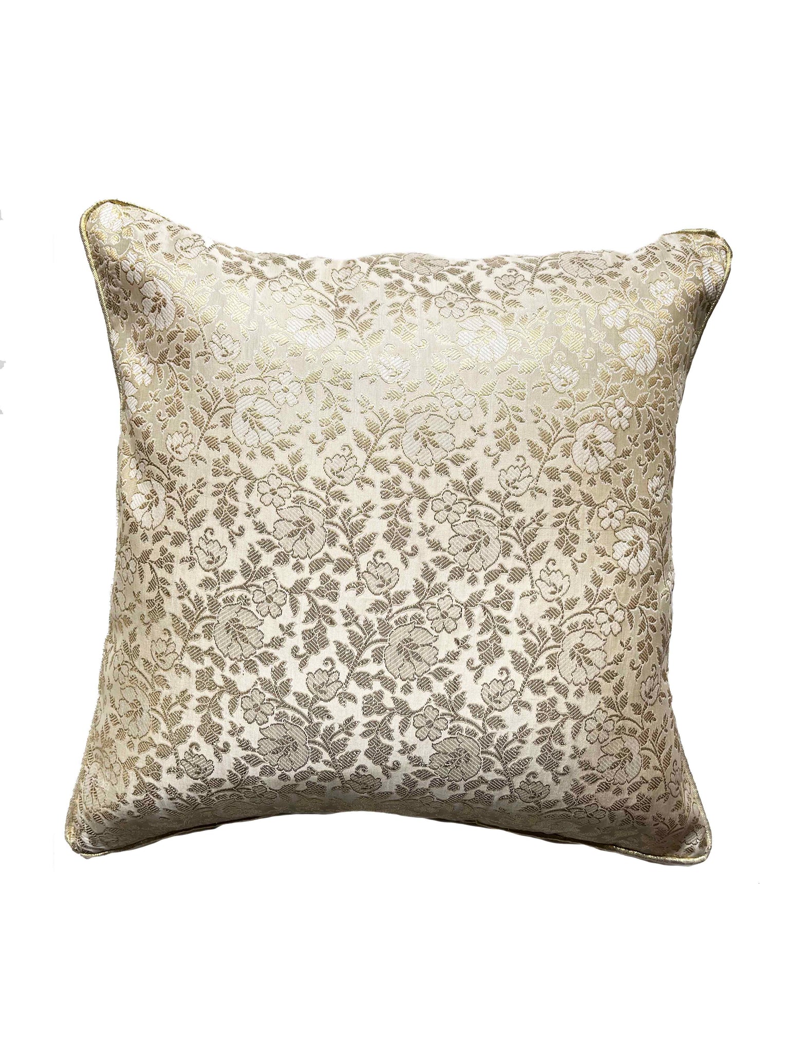 Ivory Brocade Cushion Cover