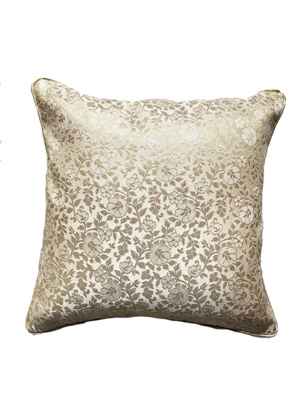 Ivory Brocade Cushion Cover
