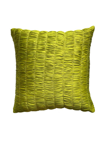 Lime Green Ruffle Cushion Cover