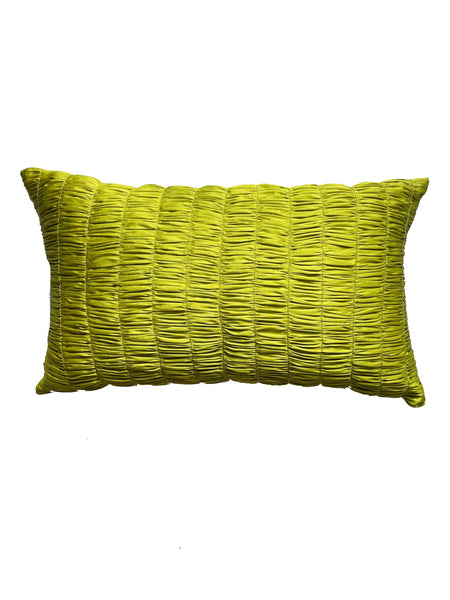 Lime Green Ruffle Cushion Cover