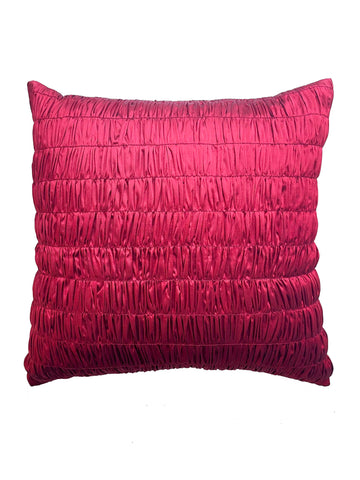 Maroon Ruffle Cushion Cover