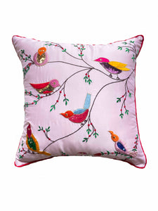 Pink Bird Cushion Cover