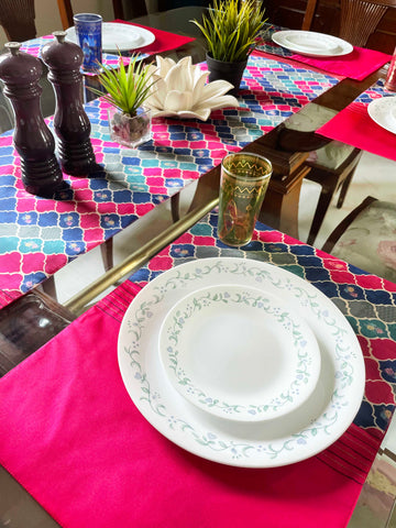Pink Printed Table Mats