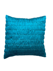 Teal Blue Ruffle Cushion Cover