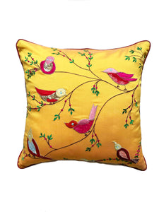 Yellow Bird Cushion Cover